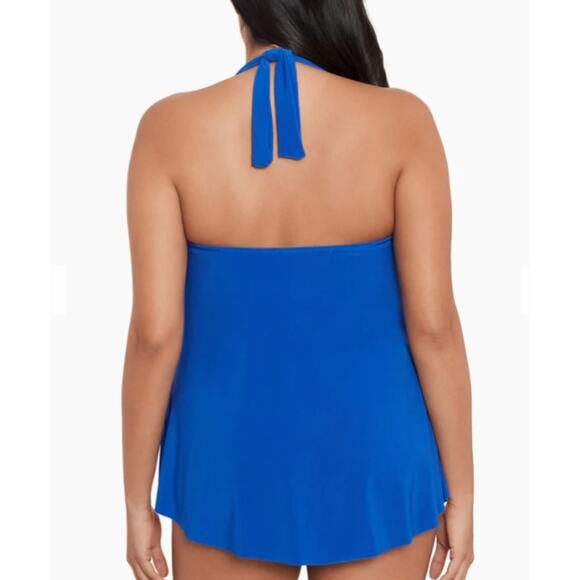 Magicsuit AZURE Blue Sophie Underwire Halter Top Tie Tankini Top Plus Size US 16 - Picture 2 of 12